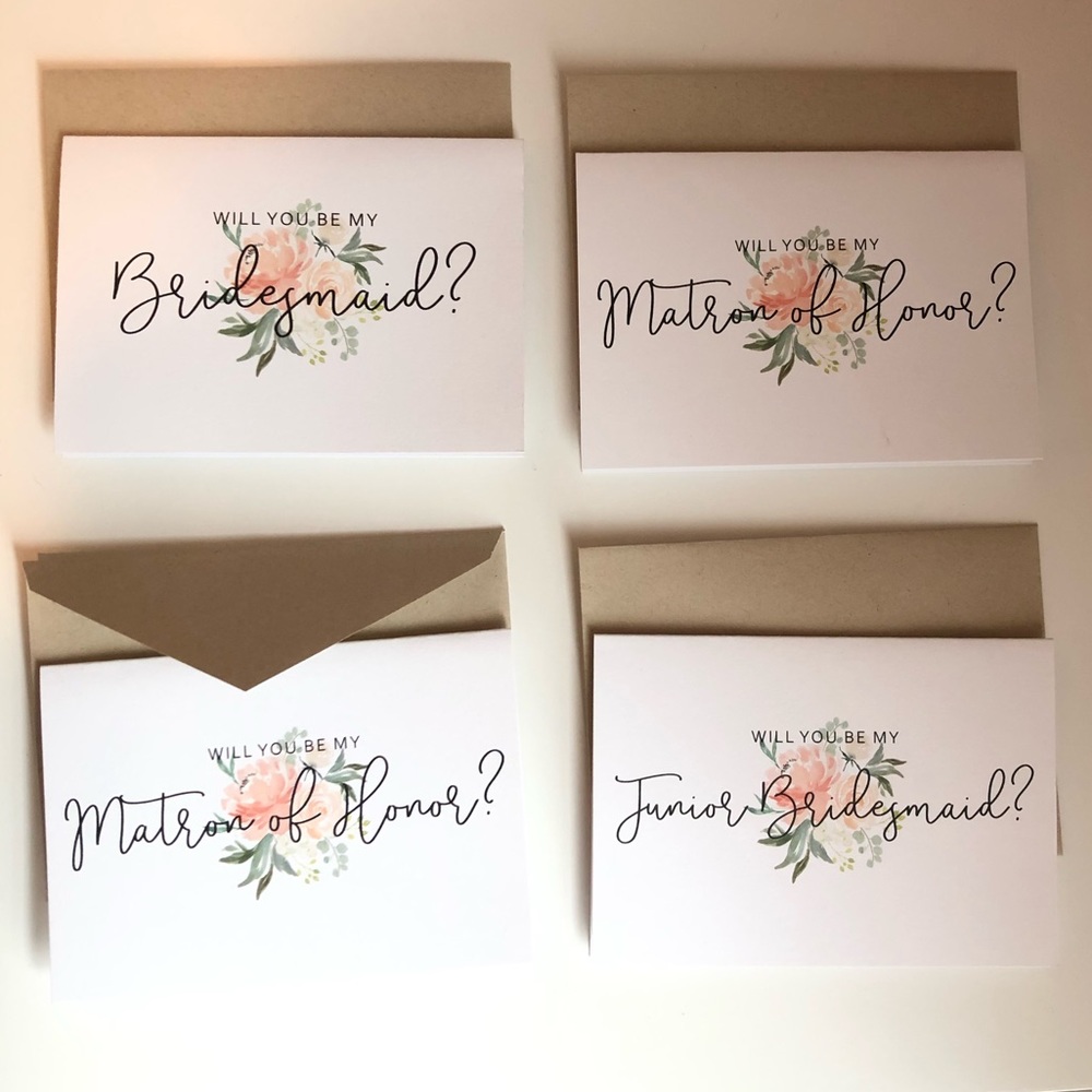 ☀️Be my bridesmaid cards- Handmade☀️